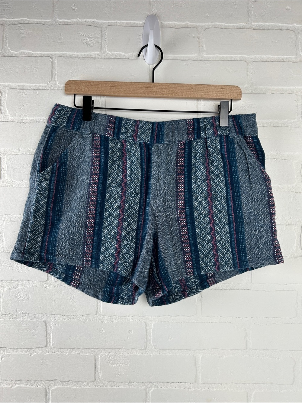 Woven Stripe Pattern Women's Shorts